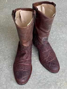 Chippewa Brown REAL Elephant Size 13D Cowboy Boots -$95